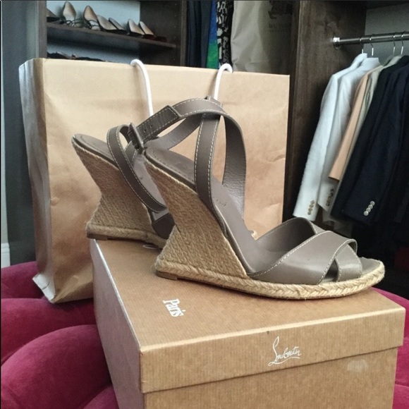 Christian Louboutin Shoes - Christian Louboutin cut out wedge leather wedge